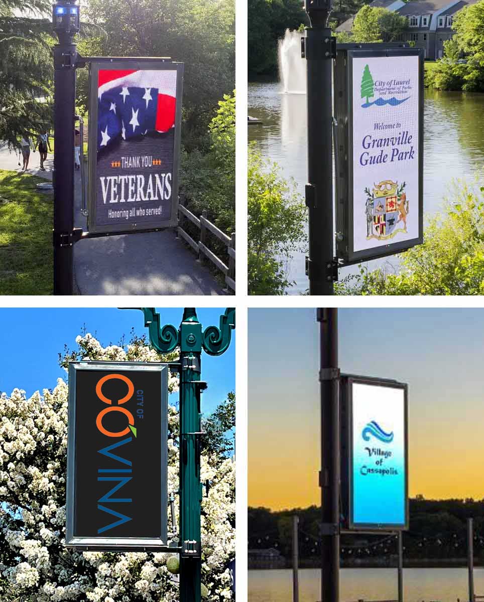 Intellistreets pole mounted led display banners